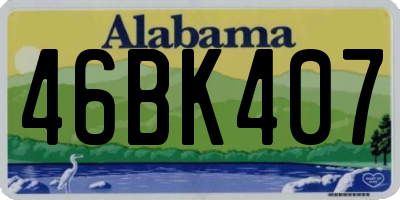 AL license plate 46BK407