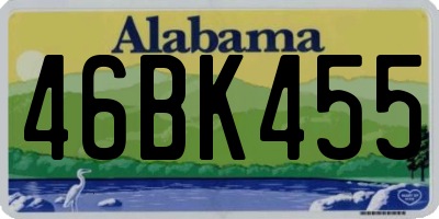 AL license plate 46BK455