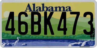 AL license plate 46BK473