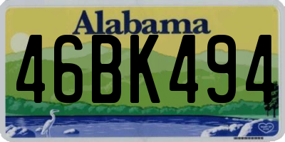 AL license plate 46BK494