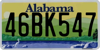 AL license plate 46BK547