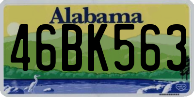 AL license plate 46BK563