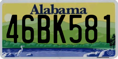 AL license plate 46BK581