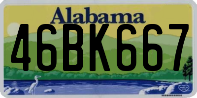 AL license plate 46BK667