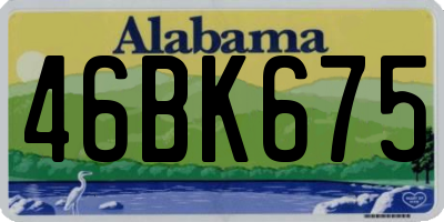 AL license plate 46BK675