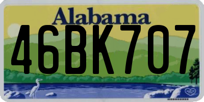 AL license plate 46BK707