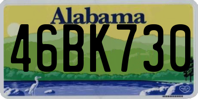 AL license plate 46BK730