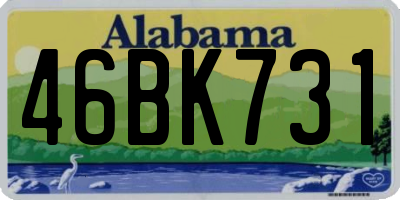 AL license plate 46BK731