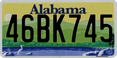 AL license plate 46BK745