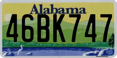 AL license plate 46BK747