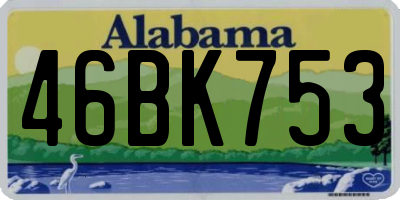 AL license plate 46BK753