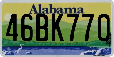 AL license plate 46BK770