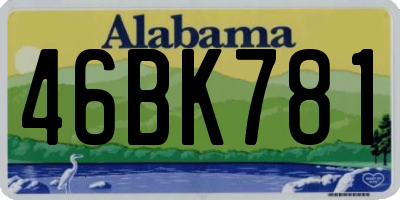 AL license plate 46BK781