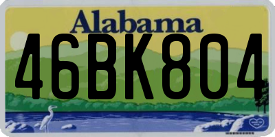 AL license plate 46BK804