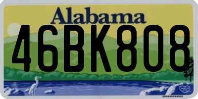 AL license plate 46BK808