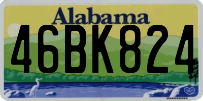 AL license plate 46BK824