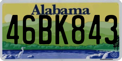 AL license plate 46BK843