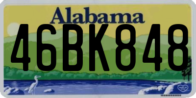AL license plate 46BK848