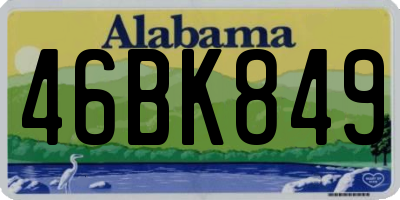 AL license plate 46BK849