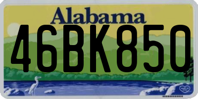 AL license plate 46BK850