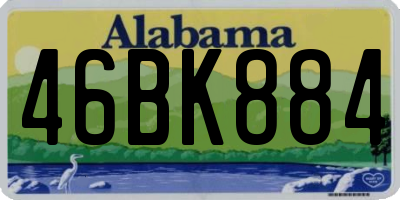 AL license plate 46BK884