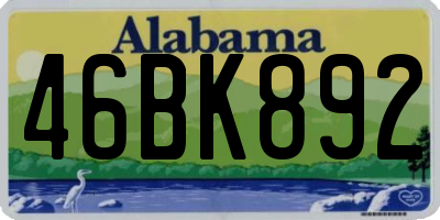 AL license plate 46BK892
