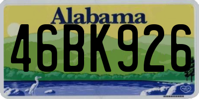AL license plate 46BK926
