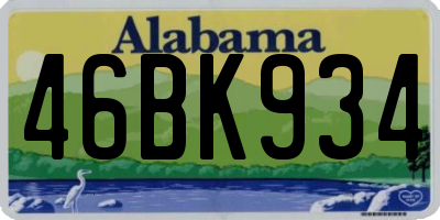 AL license plate 46BK934