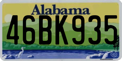 AL license plate 46BK935