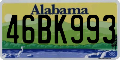 AL license plate 46BK993