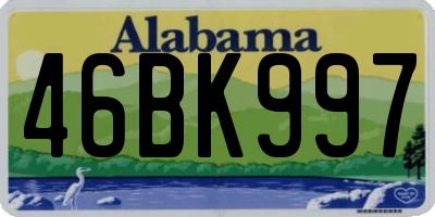 AL license plate 46BK997