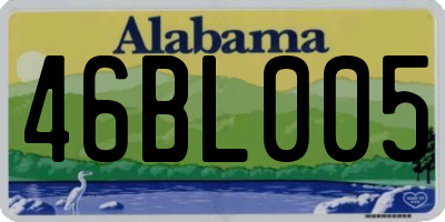 AL license plate 46BL005
