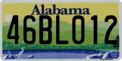 AL license plate 46BL012