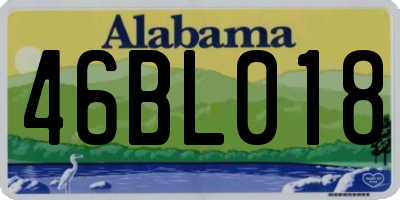 AL license plate 46BL018