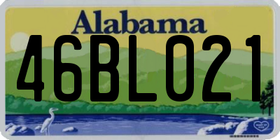 AL license plate 46BL021