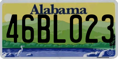 AL license plate 46BL023