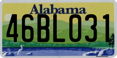 AL license plate 46BL031
