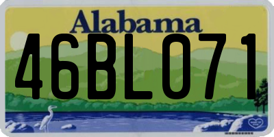 AL license plate 46BL071