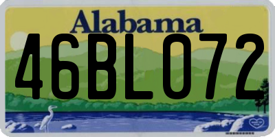 AL license plate 46BL072