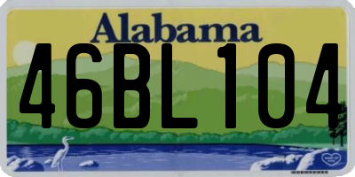 AL license plate 46BL104