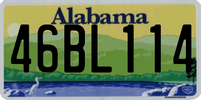 AL license plate 46BL114