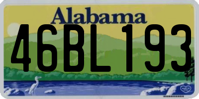 AL license plate 46BL193