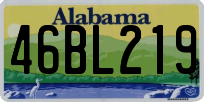 AL license plate 46BL219