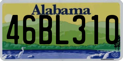 AL license plate 46BL310