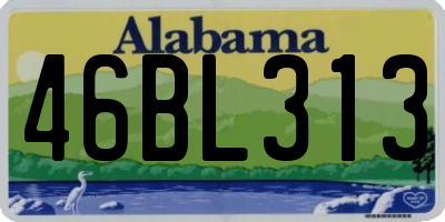 AL license plate 46BL313
