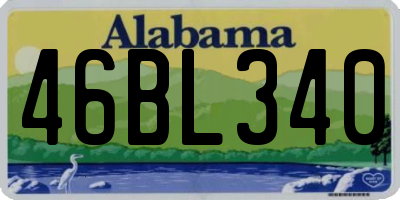 AL license plate 46BL340