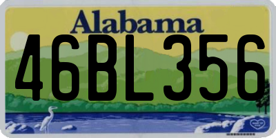AL license plate 46BL356
