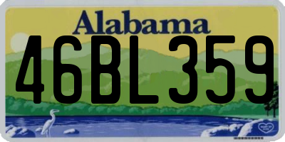 AL license plate 46BL359