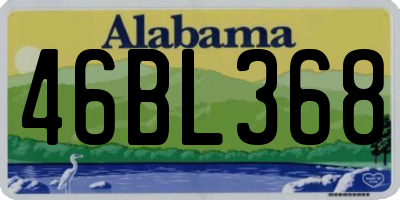AL license plate 46BL368