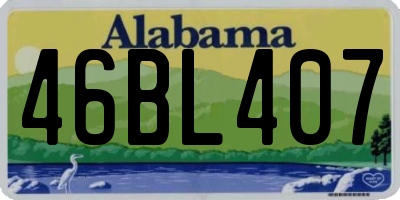 AL license plate 46BL407